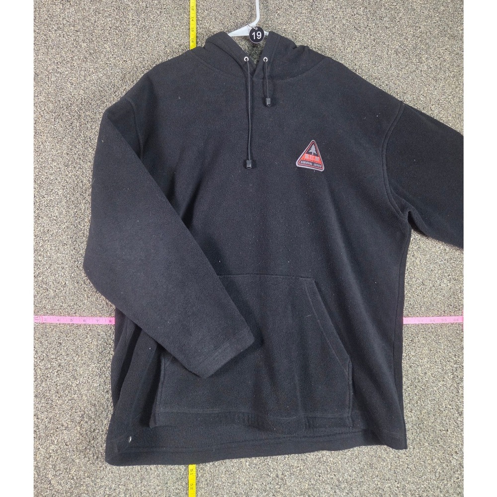 B.U.M. Equipment Fleece Hoodie Mens Large Black Survival Series Pullover